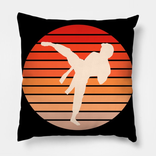 19834388_0-25 Karate Retro Throw Pillow Official Karate Merch