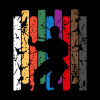 Retro Karate Pose Silhouette Throw Pillow Official Karate Merch