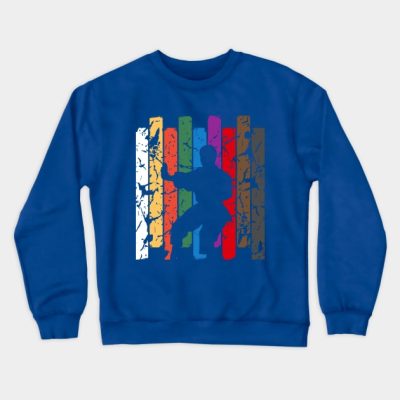 Retro Karate Pose Silhouette Crewneck Sweatshirt Official Karate Merch