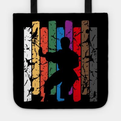 Retro Karate Pose Silhouette Tote Official Karate Merch