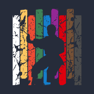 Retro Karate Pose Silhouette Tank Top Official Karate Merch
