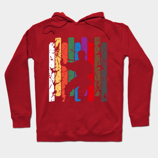 4837976_0 Retro Karate Pose Silhouette Hoodie Official Karate Merch