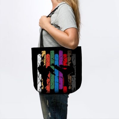 Retro Karate Silhouette Tote Official Karate Merch