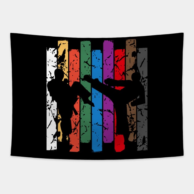 4838050_0-31 Retro Karate Silhouette Tapestry Official Karate Merch