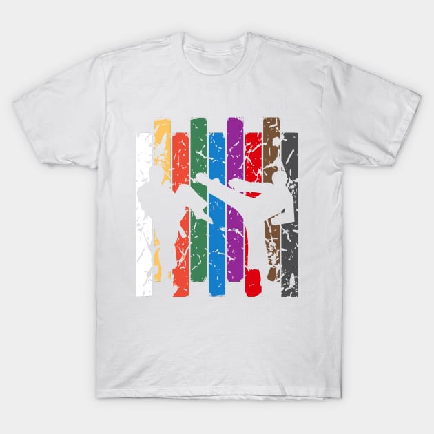 4838050_0-5 Retro Karate Silhouette T-Shirt Official Karate Merch
