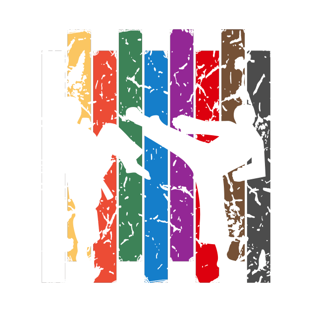 4838050_0 Retro Karate Silhouette T-Shirt Official Karate Merch