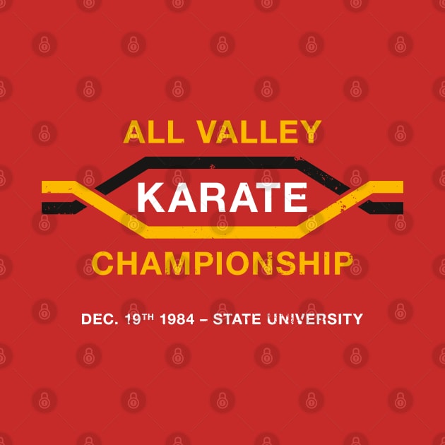 627841_1-6 All Valley Karate Championship Aged Look Throw Pillow Official Karate Merch