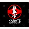 Kyokushin Karate Symbol And Kanji White Text Tapestry Official Karate Merch