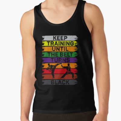 Keep Training Until The Belt Turns Black Shirt Karate Men Tank Top Official Karate Merch
