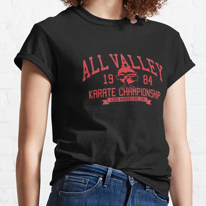 ssrcoclassic_teewomens10101001c5ca27c6front_altsquare_product1000x1000.u1-2 1984 All Valley Karate Championship T-Shirt Official Karate Merch