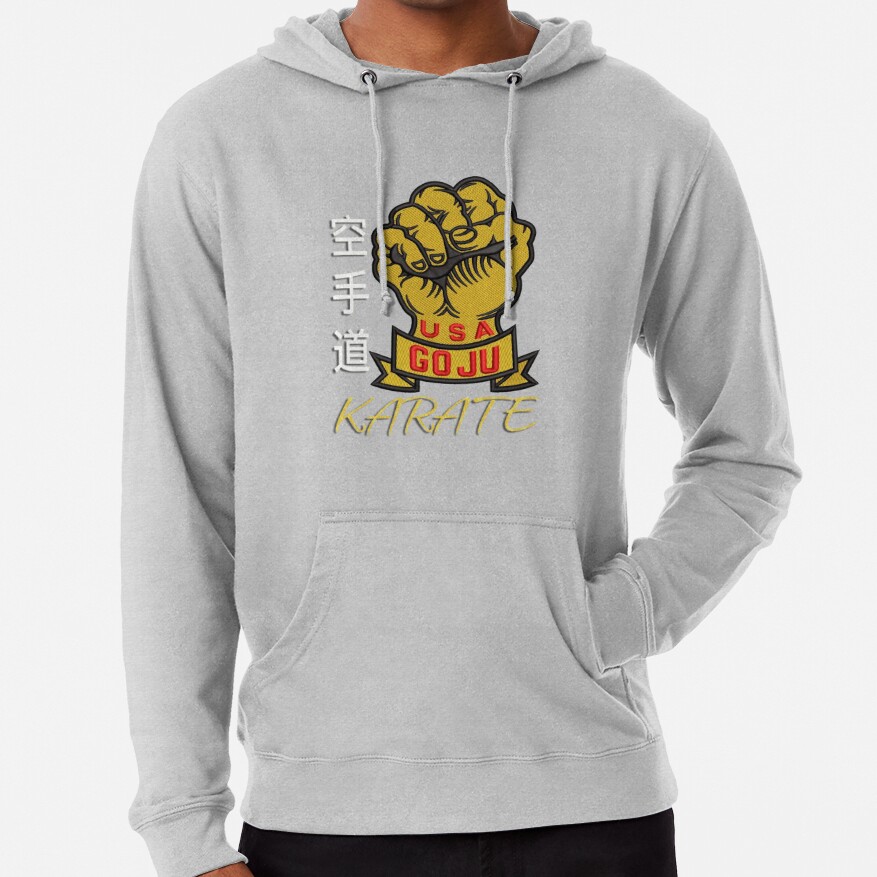 ssrcolightweight_hoodiemensheather_greyfrontsquare_productx1000-bgf8f8f8-9 Karate Goju-Ryu (Golden Fist Usa) 1 Hoodie Official Karate Merch