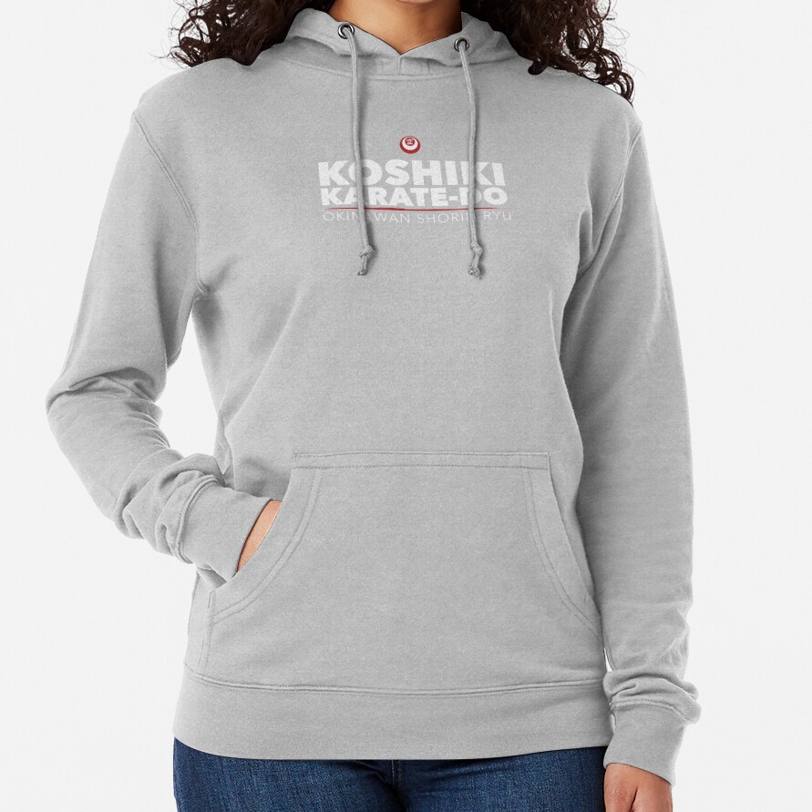 ssrcolightweight_hoodiewomensheather_greyfrontsquare_productx1000-bgf8f8f8 Koshiki Karate-Do Text Shirt Hoodie Official Karate Merch