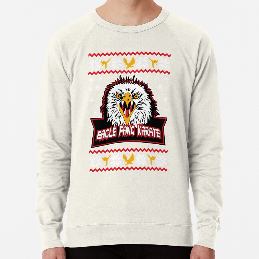 ssrcolightweight_sweatshirtmensoatmeal_heatherfrontsquare_productx1000-bgf8f8f8-8 Cobra Kai - Eagle Fang Karate Christmas Jumper Sweatshirt Official Karate Merch