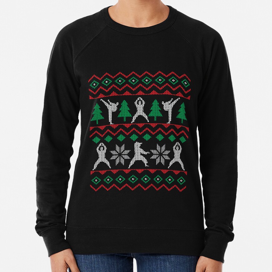 ssrcolightweight_sweatshirtwomens10101001c5ca27c6frontsquare_productx1000-bgf8f8f8-5 Ugly Christmas Karate Sweater Sweatshirt Official Karate Merch