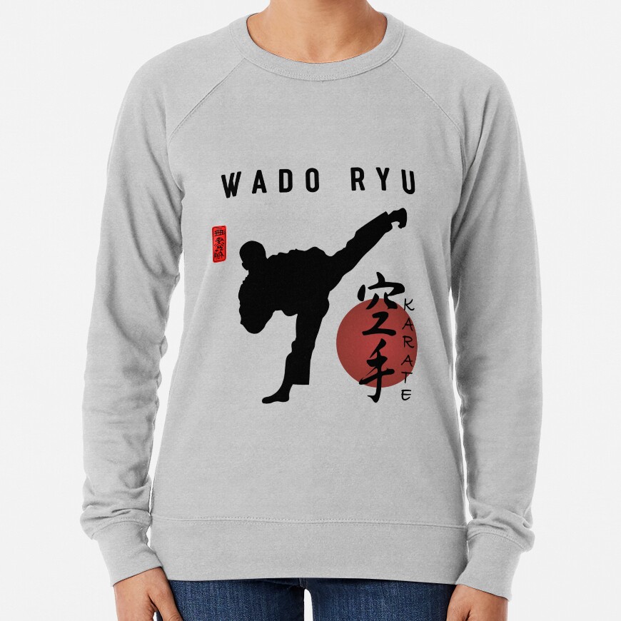 ssrcolightweight_sweatshirtwomensheather_greyfrontsquare_productx1000-bgf8f8f8-1 Wado Ryu Calligraphy Karate Instructor Design - Japanese Martial Art Design For A Karate Lover Sweatshirt Official Karate Merch