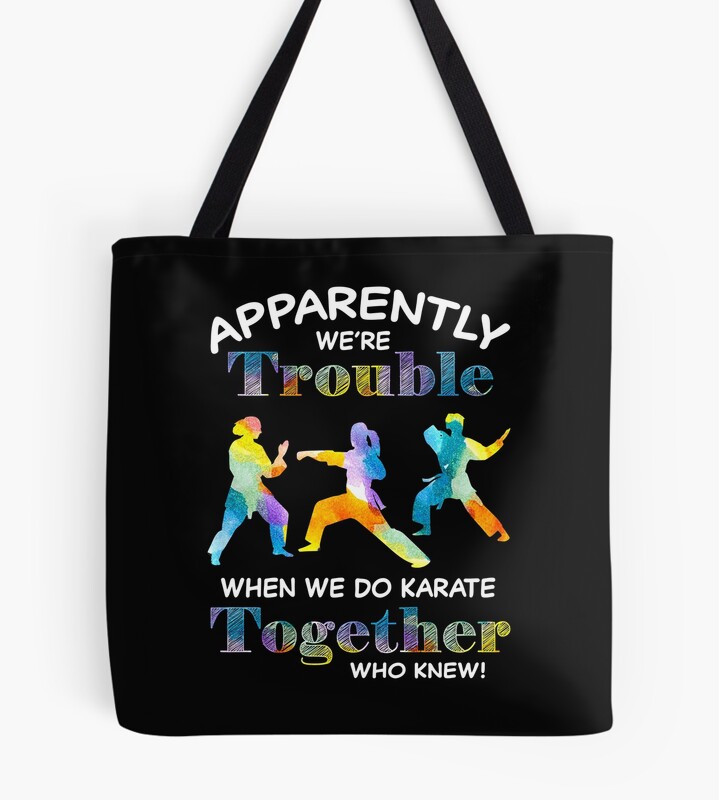 tb1040x1040large-c1198800800-bgf8f8f8.u8-15 Karate Trouble Do Karate Together Karate Lovers Tote Bag Official Karate Merch