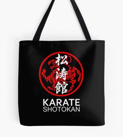 Shotokan Karate Symbol And Kanji White Text Tote Bag Official Karate Merch