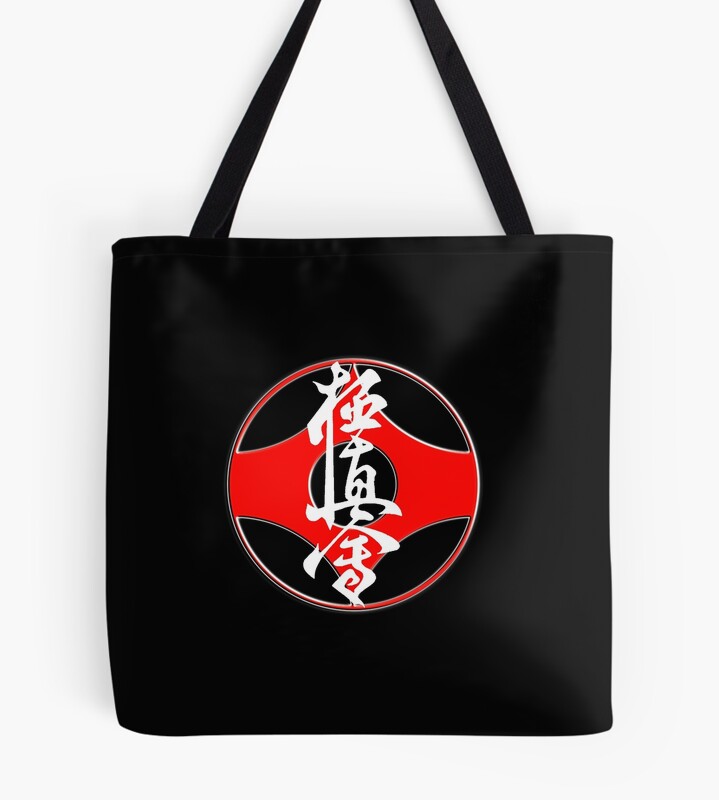 tb1040x1040large-c1198800800-bgf8f8f8.u8-9 Kyokushon Karate Emblem And Traditional Writing Tote Bag Official Karate Merch
