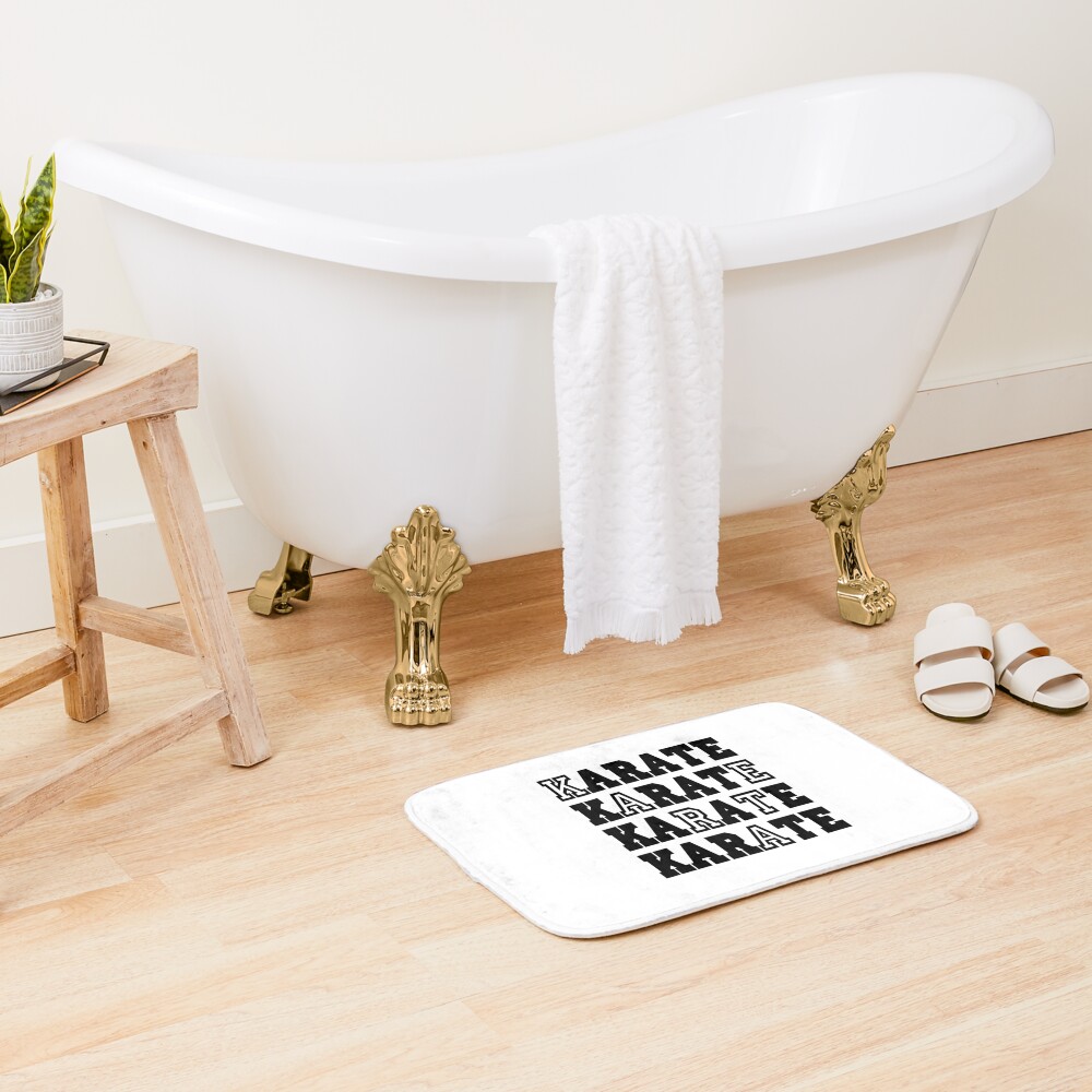 urbathmat_context_smallsquare1000x1000.1u5-11 Karate Word Bath Mat Official Karate Merch