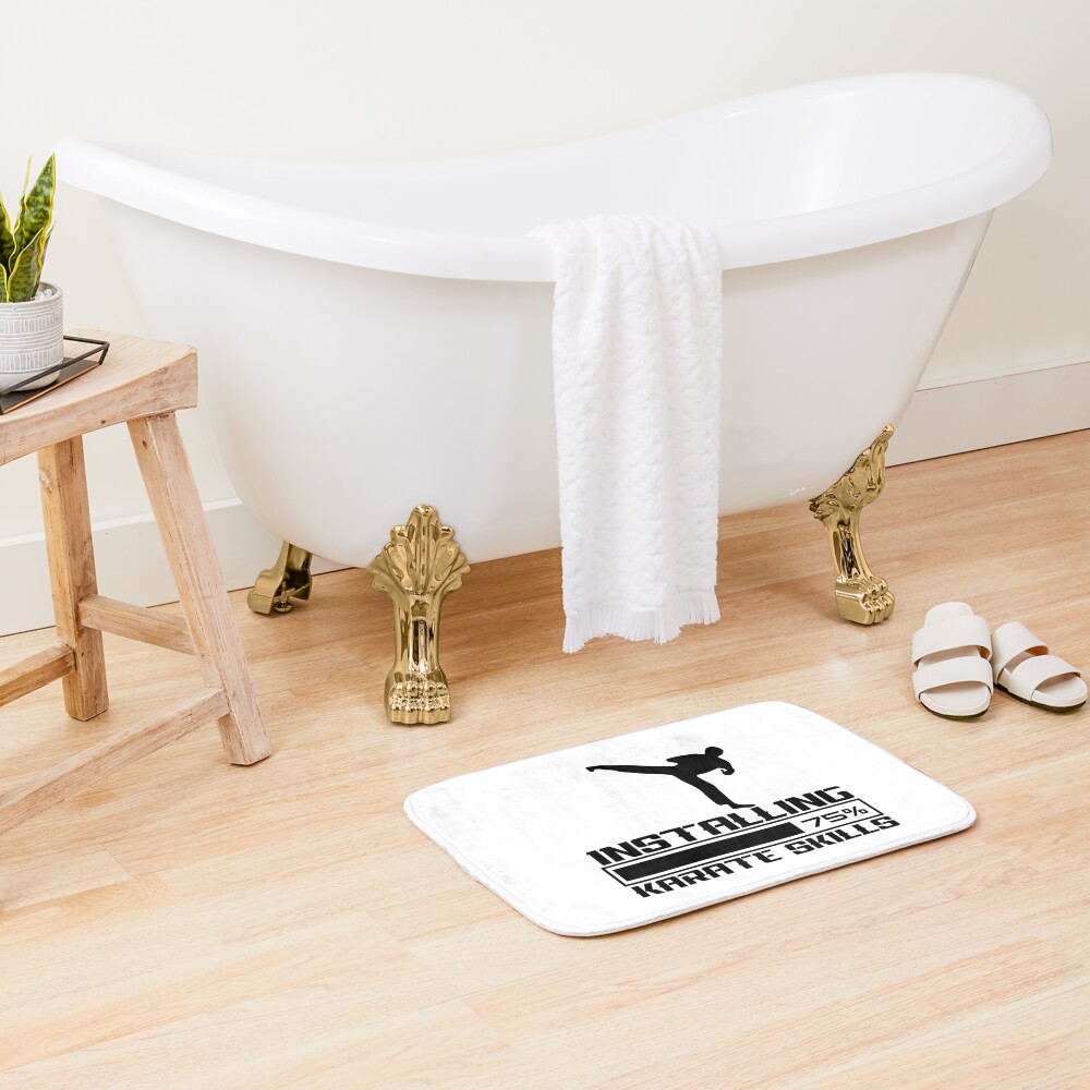 urbathmat_context_smallsquare1000x1000.1u5-7 Installing Karate Skills - Karate Skills - Karate Lover Desing Bath Mat Official Karate Merch