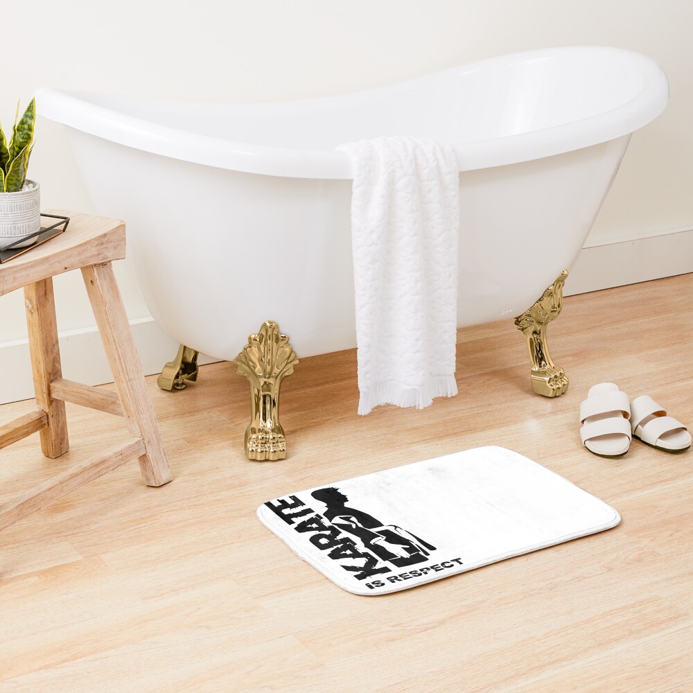urbathmat_context_smallsquare1000x1000.1u5-9 Karate Is Respect Bath Mat Official Karate Merch
