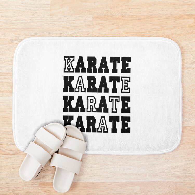 urbathmat_flatlay_context_smallsquare750x1000.1u5-11 Karate Word Bath Mat Official Karate Merch