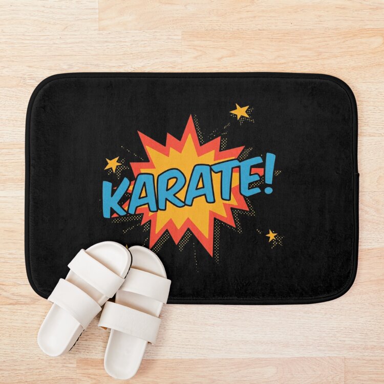 urbathmat_flatlay_context_smallsquare750x1000.1u5-19 Karate! Bath Mat Official Karate Merch