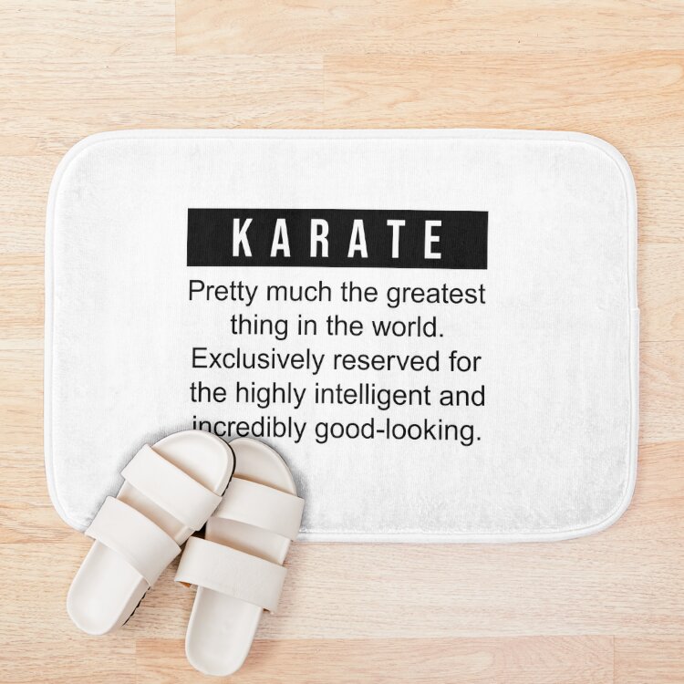 urbathmat_flatlay_context_smallsquare750x1000.1u5-8 Funny Karate Definition Bath Mat Official Karate Merch