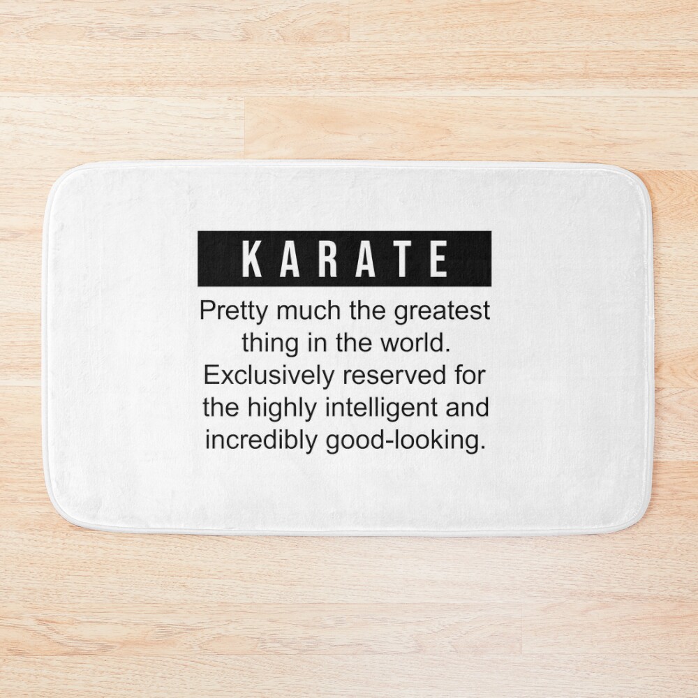 urbathmat_flatlay_largesquare1000x1000.1u5-8 Funny Karate Definition Bath Mat Official Karate Merch