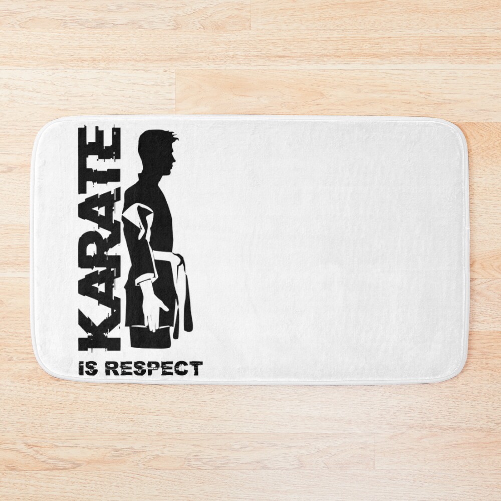 urbathmat_flatlay_largesquare1000x1000.1u5-9 Karate Is Respect Bath Mat Official Karate Merch