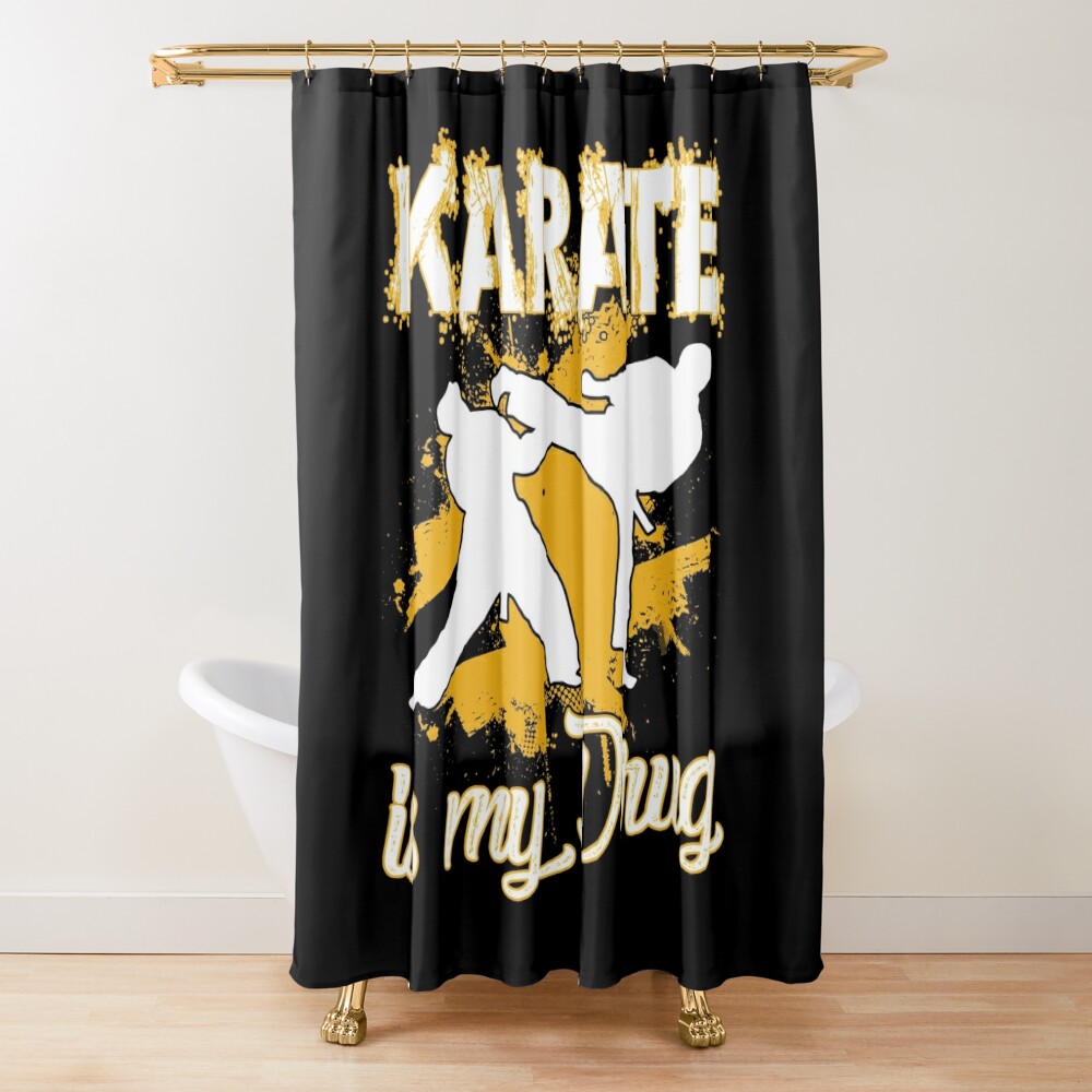 urshower_curtain_closedsquare1000x1000.1-10 Karate Is My Drug Shower Curtain Official Karate Merch