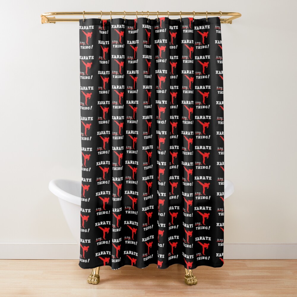 urshower_curtain_closedsquare1000x1000.1-14 Karate Is My Thing! Shower Curtain Official Karate Merch