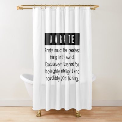 Funny Karate Definition Shower Curtain Official Karate Merch
