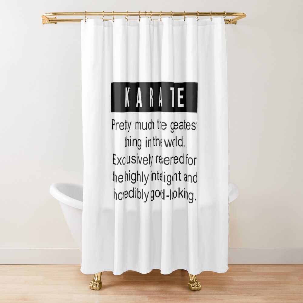 urshower_curtain_closedsquare1000x1000.1-4 Funny Karate Definition Shower Curtain Official Karate Merch