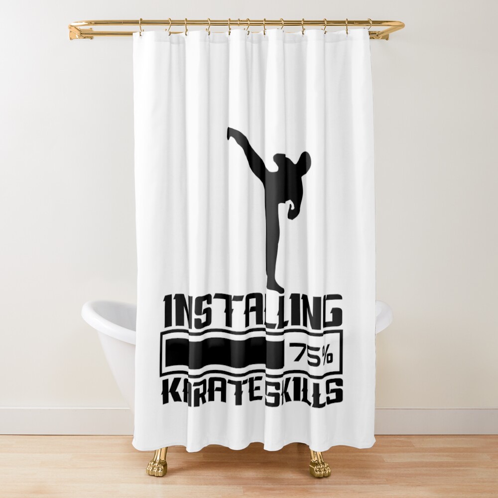 urshower_curtain_closedsquare1000x1000.1-7 Installing Karate Skills - Karate Skills - Karate Lover Desing Shower Curtain Official Karate Merch