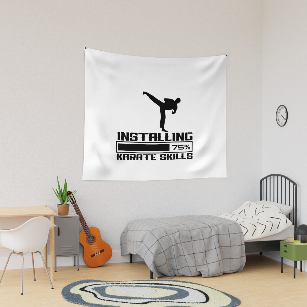 urtapestry_lifestyle_dorm_mediumsquare1000x1000.u2-14 Installing Karate Skills - Karate Skills - Karate Lover Desing Tapestry Official Karate Merch