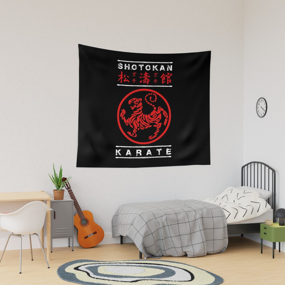 urtapestry_lifestyle_dorm_mediumsquare1000x1000.u2-4 Shotokan Karate (White Text) Tapestry Official Karate Merch