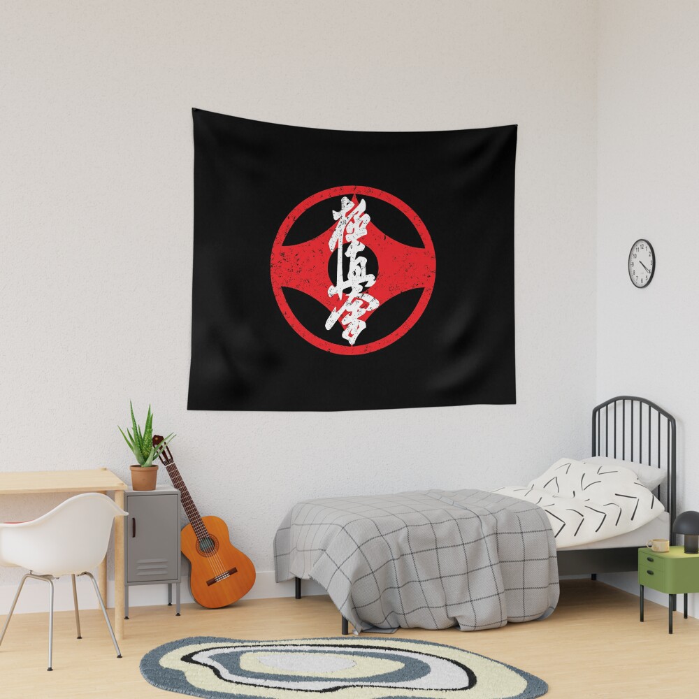 urtapestry_lifestyle_dorm_mediumsquare1000x1000.u2-5 Kyokushin Kaikan Karate Symbol Kyokushinkai Dojo Tapestry Official Karate Merch